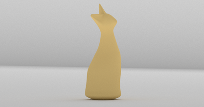 gato escultura 001 3d impresión modelo in 3dexport esculturas gatos figura 3d print model - Mito3D