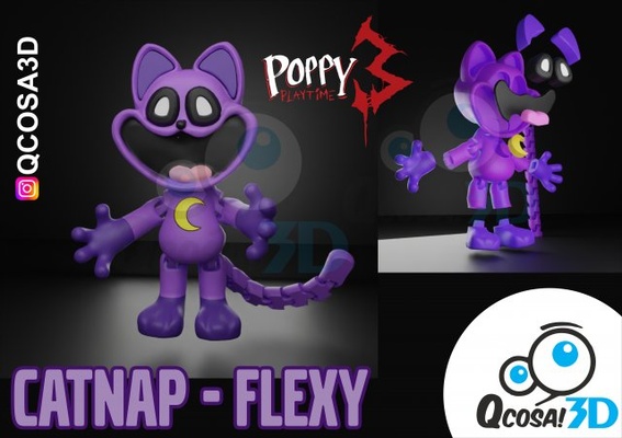 catnap flexy 3d print model in toys 3dexport poppy playtime huggy roblox 3d print model - Mito3D