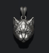 cat jewel jewelry nature silver zbrush amur mammal kitty cats siamese spotted tiger lion leopard animal puppy fur pendant necklace 3d print model - Mito3D