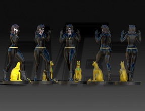 catwoman 66 lee meriwether 3d stampa modello in donna 3dexport gatto batman statua oro più dc meraviglia 3d print model - Mito3D