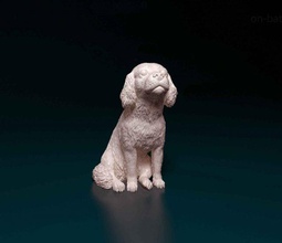 cavalier king charles spaniel sitting 3d print model in figurines 3dexport dog animal printready stl obj 3d print model - Mito3D