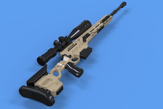 cdxsniperrifle l'arma sniper il fucile 3dprint guerra 3d print model - Mito3D