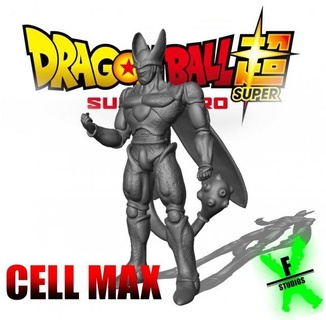 cellule max dragon ball super héros 3d impression modèle in monstres créatures 3dexport cellulemax dragonballsuper goku végéta piccolo gohan poêle rr rouge ruban gashapon 3d print model - Mito3D