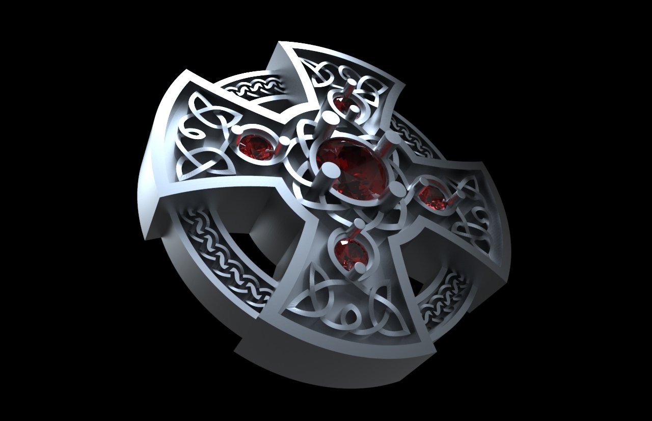 celtic cross 3d print model in 3dexport jewel stl obj jewelry silver gold gem 3dprint 3D print model - Mito3D