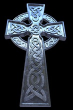 celtic cross gravestone 3d-print medieval silver gold jewelry church god old stone grave 3d print model - Mito3D
