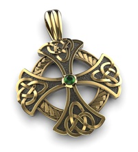 celtic cross pendant celt gold jewelry silver viking 3d print model - Mito3D