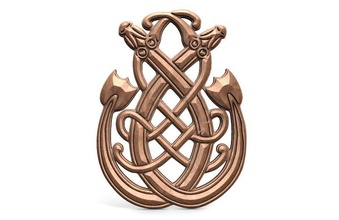 celtic dragon cnc 2 viking ornamental deco medieval knot relief- artcam aspire 3d print model - Mito3D