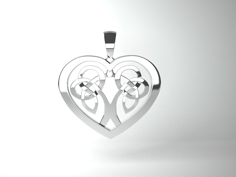 celtic heart 3d print model in pendants 3dexport jewelry love mystic amulet pendant design 3D print model - Mito3D