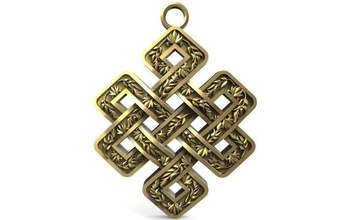 celtic knot pendant jewelry jewel medieval art 3d print model - Mito3D