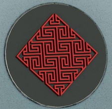 céltico labirinto 3d impressão modelo in enigma 3dexport celtas trevo geométrico irlanda irlandês pedra tradição tradicional labirinto 3d print model - Mito3D