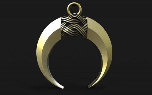 celtic moon pendant pendants jewelry jewel knot 3d print model - Mito3D