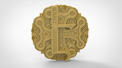 céltico enfeite 3d stl modelo cnc impressão in sinais logotipos 3dexport pingente celta celticornamento cemitério lápide clássico esculpido decoração parede 3d print model - Mito3D