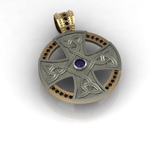 celtic Anhänger ohne Edelsteine gold alten Silber Halsketten bedruckbar ist religiou Objekt 3d print model - Mito3D