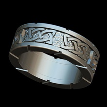 keltisch Ring Kelte Gold Silber 3d print model - Mito3D