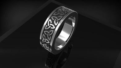celtic ring jewelry jewellery 3dprinting milling 3d print 3d print model - Mito3D