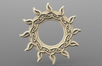 keltisch Sonne cnc Holz Basrelief Wikinger Knoten Kunst Deko 3d print model - Mito3D