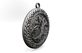 celtic tree of life pendant 3d print model in pendants 3dexport art jewelry jewel 3d print model - Mito3D