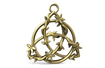 Kelt Triquetra kolye üçlü Ortaçağa ait sembol düğüm takı mücevher 3d print model - Mito3D