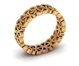 celta anillos de boda del nudo la impresión 3d modelo anillo joyería vintage 3d print model - Mito3D
