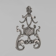 central decorative element 19 architectural decor decoration cornce ornament cartouche fronton wall details carved medallions rosettes classical traditional corbel decorate cnc 3d print model - Mito3D