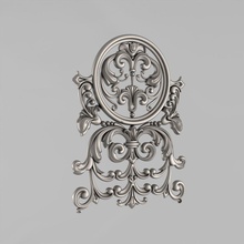 central decorative element 20 architectural decor decoration cornce ornament cartouche fronton wall details carved medallions rosettes classical traditional corbel decorate cnc 3d print model - Mito3D