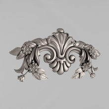 central decorative element 26 architectural decor decoration cornce ornament cartouche fronton wall details carved medallions rosettes classical traditional corbel decorate cnc 3d print model - Mito3D