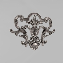 central decorative element 28 3d print model in decor 3dexport architectural decoration cornce ornament cartouche fronton wall details carved medallions rosettes classical traditional corbel decorate cnc 3d print model - Mito3D