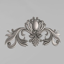central decorative element 33 3d print model in decor 3dexport architectural decoration cornce ornament cartouche fronton wall details carved medallions rosettes classical traditional corbel decorate cnc 3d print model - Mito3D