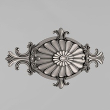 central decorative element 35 architectural decor decoration cornce ornament cartouche fronton wall details carved medallions rosettes classical traditional corbel decorate cnc 3d print model - Mito3D