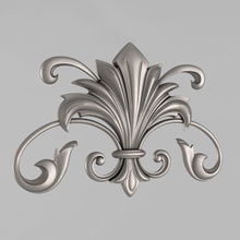 central decorative element 37 architectural decor decoration cornce ornament cartouche fronton wall details carved medallions rosettes classical traditional corbel decorate cnc 3d print model - Mito3D