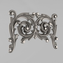 central decorative element 39 architectural decor decoration cornce ornament cartouche fronton wall details carved medallions rosettes classical traditional corbel decorate cnc 3d print model - Mito3D
