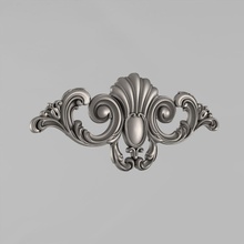 central decorative element 42 architectural decor decoration cornce ornament cartouche fronton wall details carved medallions rosettes classical traditional corbel decorate cnc 3d print model - Mito3D