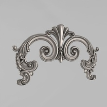 central decorative element 43 3d print model in decor 3dexport architectural decoration cornce ornament cartouche fronton wall details carved medallions rosettes classical traditional corbel decorate cnc 3d print model - Mito3D