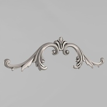 central decorative element 44 architectural decor decoration cornce ornament cartouche fronton wall details carved medallions rosettes classical traditional corbel decorate cnc 3d print model - Mito3D