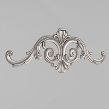 central decorative element 47 3d print model in decor 3dexport architectural decoration cornce ornament cartouche fronton wall details carved medallions rosettes classical traditional corbel decorate cnc 3d print model - Mito3D
