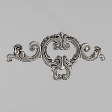 central decorative element 49 architectural decor decoration cornce ornament cartouche fronton wall details carved medallions rosettes classical traditional corbel decorate cnc 3d print model - Mito3D
