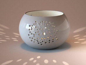keramik kerze halter unterstützung 2 frei 3d modell haushalt artikel 3dexport kerzenhalter teelicht tee licht 3d print model - Mito3D