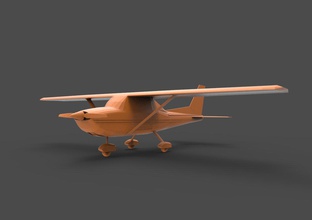 cessna 170 c170 170b monoplan en avion des avions civile privé l'hélice le formateur un seul moteur l'aviation animées détaillée 3d print model - Mito3D