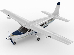 cessna 208 karavan 3d model in ticari 3dexport pervane single engined turboprop short haul bölgesel yolcu uçağı yarar uçak sivil gerçekçi detaylı zihinsel ışın vray 3d print model - Mito3D