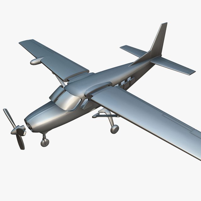 cessna 208a caravan - 3d printable model vehicle cessna-208 cargomaster cesna fedex scale-model miniature wargaming 3d-printed n-scale aircraft airplane 3d-printing 3d-print stl ready-to-print miniatures 3D print model - Mito3D