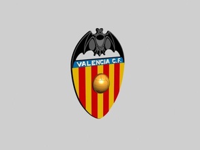 cf valencia 3d modell sport ausrüstung 3dexport laliga fußball europa emblem flagge logo symbol 3d print model - Mito3D