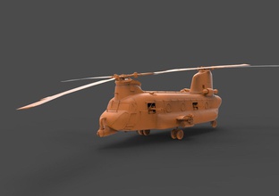 ch-47 3d print model in vehicle 3dexport boeing chinook helicopter us army military game poly low-poly aircraft chopper forces transport ch 47 war 3d print model - Mito3D