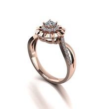ch3d-0001 engagement ring diamond jewellery desing 3d print model - Mito3D