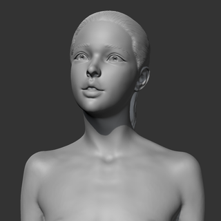 ch niña busto m 3d impresión modelo in escultura 3dexport lindo mujer hembra cara decoración personaje personas humano cabeza retrato 3d print model - Mito3D