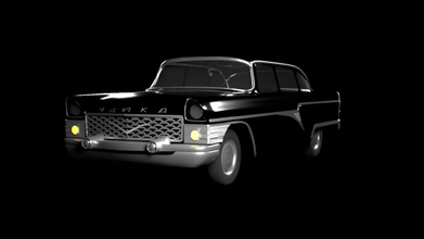 chaika 13 urss old car negro 3d print model - Mito3D