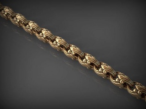 chaîne bracelet 135 bijoux bracelets Chaînes Collier colliers or argent imprimable santayork rhinocéros mariage engagement mode luxe beauté ornement 3d print model - Mito3D