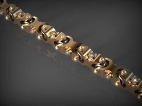chaîne bracelet 138 bijoux bracelets Chaînes Collier colliers or argent imprimable santayork rhinocéros mariage engagement mode luxe beauté ornement 3d print model - Mito3D