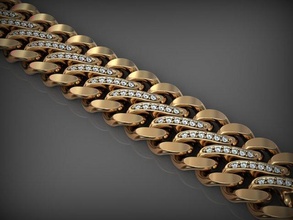 chaîne bracelet 149 bijoux bracelets Chaînes Collier colliers or argent imprimable santayork rhinocéros mariage engagement mode luxe beauté ornement 3d print model - Mito3D