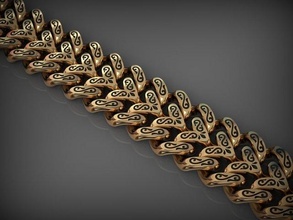 chaîne bracelet 150 bijoux bracelets Chaînes Collier colliers or argent imprimable santayork rhinocéros mariage engagement mode luxe beauté ornement 3d print model - Mito3D