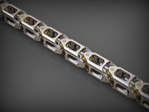 pulseira 163 joalheria 3d impressão modelo in pulseiras 3dexport correntes colar colares ouro prata jóias imprimível santayork rinoceronte casamento noivado moda luxo beleza enfeite 3d print model - Mito3D